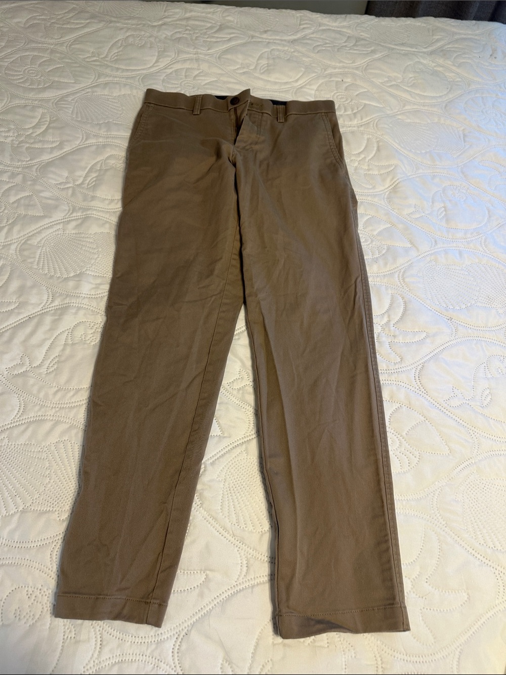 Haggar Men's Tan Slim Straight Chinos 30 x 30